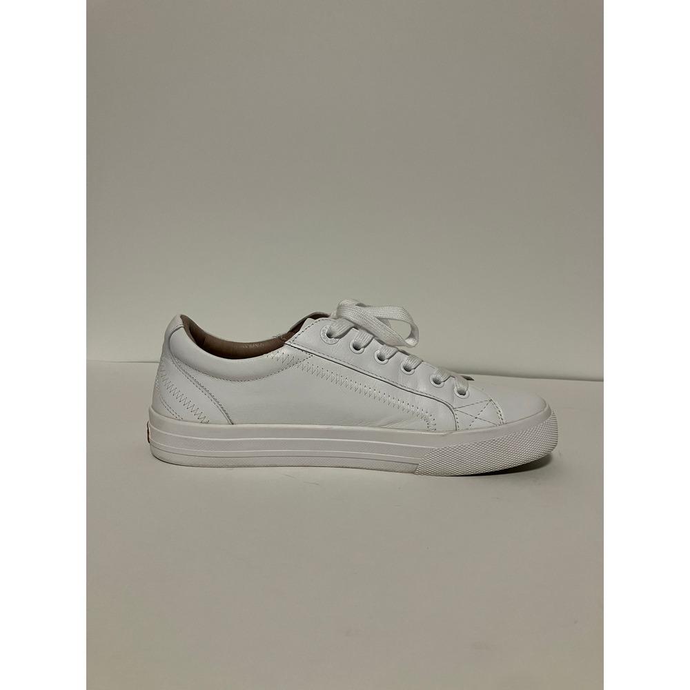 Taos Womens Plim Soul Lux Sneakers White Leather Minimalist Streetwear Size 8 - Picture 6 of 13